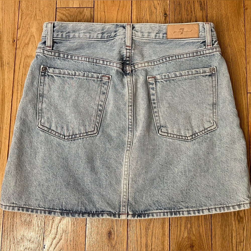 Mini Jean Skirt in Cloud
